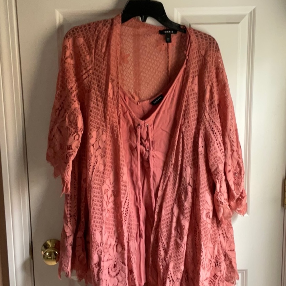 Tank and kimono sweater
